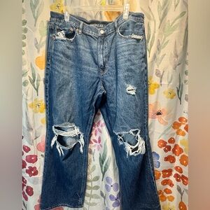 American Eagle Outfitters Distressed Low Rised Ex Boyfriend Jeans